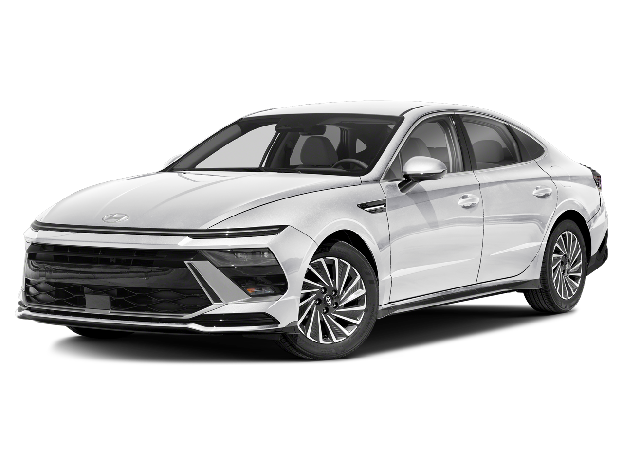 2026 Hyundai SONATA HYBRID SEL in Serenity White — front three-quarter view