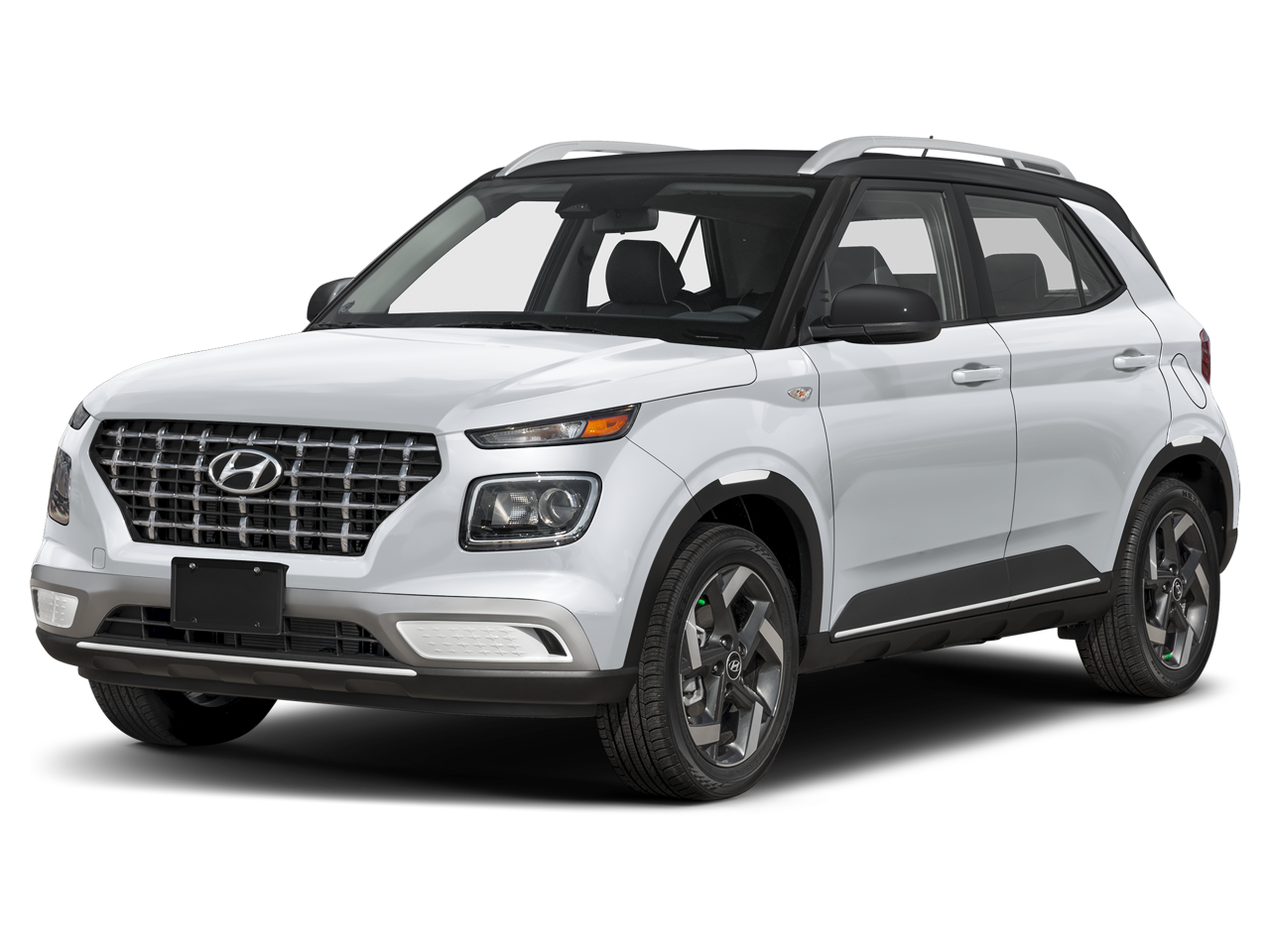 2026 Hyundai VENUE SEL in Lunar White W/Black Roof — front three-quarter view