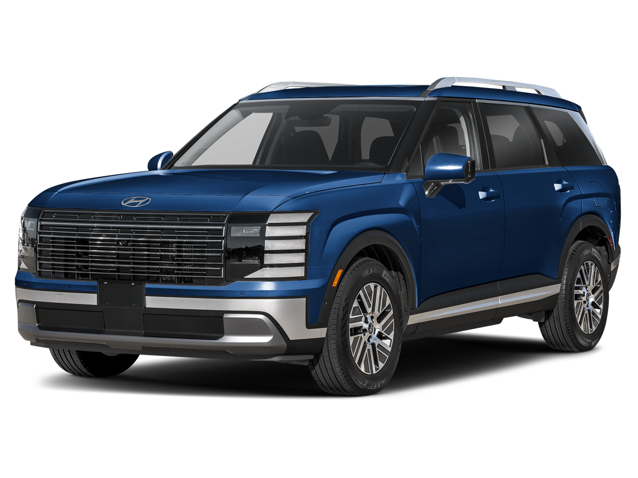 2026 Hyundai PALISADE HYBRID SEL Premium 8P in Pacific Sapphire — front three-quarter view