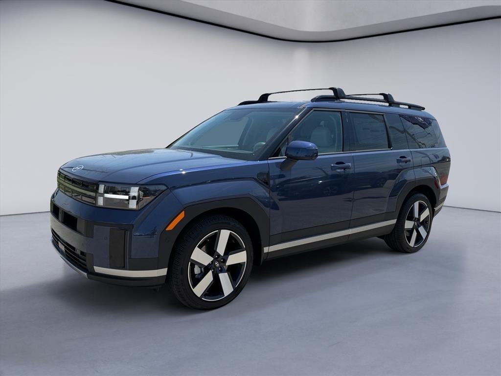 2026 Hyundai SANTA FE Limited 6P in Atlantis Blue — front three-quarter view