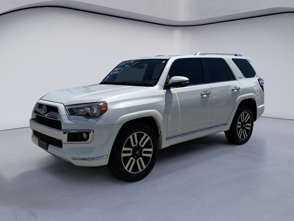 2018 Toyota 4Runner Limited in Blizzard Pearl — front three-quarter view
