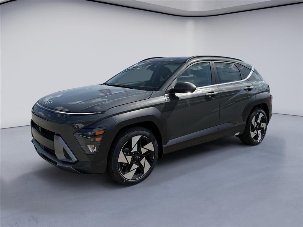 2026 Hyundai KONA Limited in Ecotronic Gray Pearl — front three-quarter view