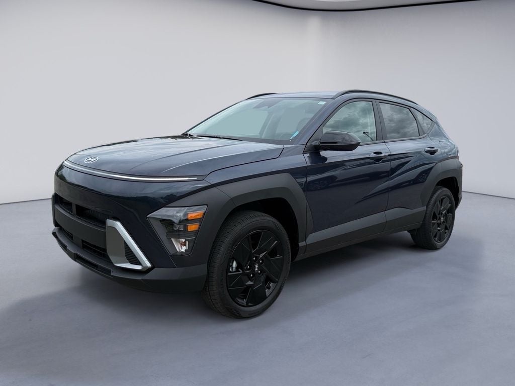 2026 Hyundai KONA SEL Sport in Denim Blue Pearl — front three-quarter view