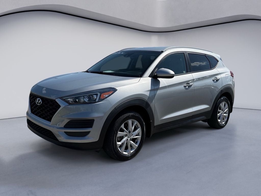2020 Hyundai TUCSON Value in Stellar Silver — front three-quarter view